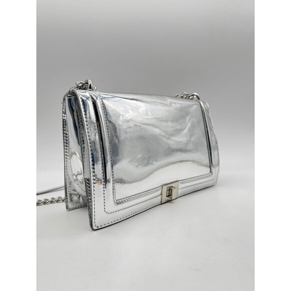 INC International Concepts Ajae metallic crossbody shoulder bag SILVER Defective - Picture 4 of 11